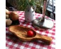 Little olive wood bowl with handle, individually formed