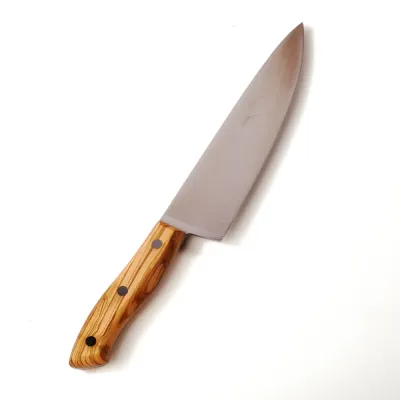 Messer mit Olivenholzgriff | Scharfe Klinge | Handgefertigt & naturbelassen