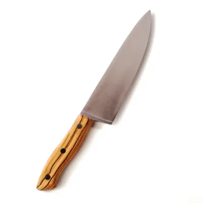 Messer mit Olivenholzgriff | Scharfe Klinge | Handgefertigt & naturbelassen