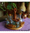 Cruet stand out of olivewood