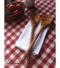 set of 2 classic spoons olive wood