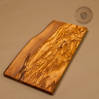 Frühstücksbrett Olivenholz | Rustikal mit Naturkante