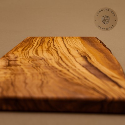 Frühstücksbrett Olivenholz | Rustikal mit Naturkante