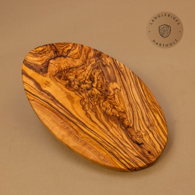 Ovales Frühstücksbrett Olivenholz | geschmeidig & handgemacht