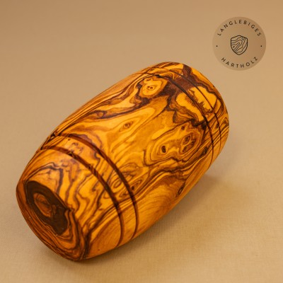 Kochlöffelhalter aus Olivenholz bauchig – elegant & naturbelassen