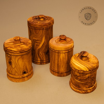 Gewürzdose aus Olivenholz mit Deckel – aromaschonend & naturbelassen