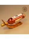 Flaschenhalter aus Olivenholz, sichelförmig