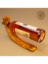 Flaschenhalter aus Olivenholz, sichelförmig