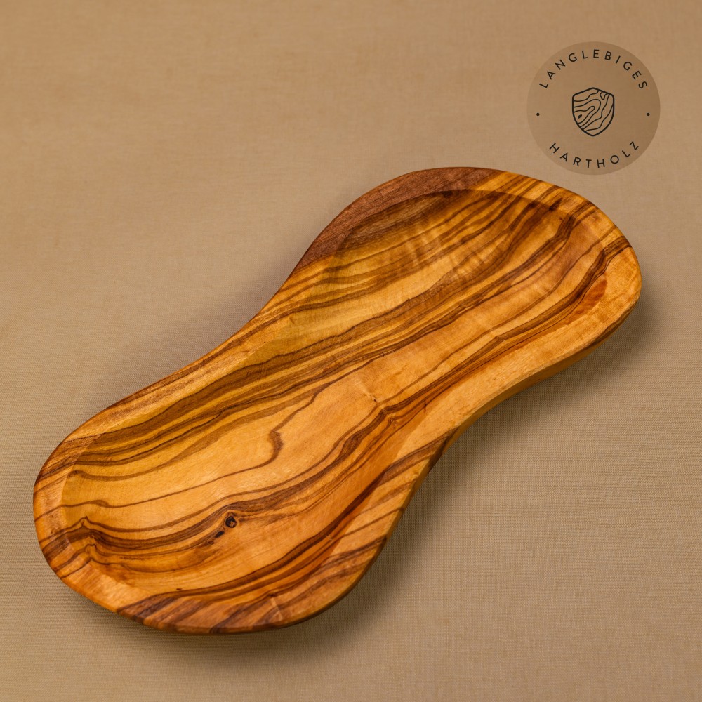Olivenholz Snackschale in Achterform | Qualität aus Handarbeit
