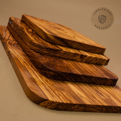 Schneidebrett Olivenholz mit gerundete Ecken | in 8 Größen erhältlich