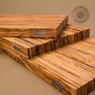 Massives Schneidebrett aus Olivenholz | Qualität aus Handarbeit