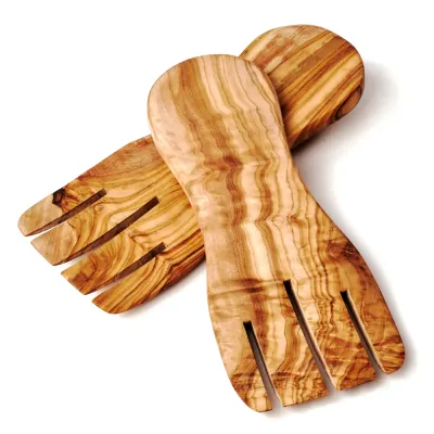 Salathände aus Olivenholz | handgemacht und rustikal schön