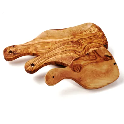 3er-Set Olivenholzbretter mit Griff | Handarbeit vom Alpenrand