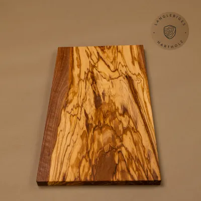 Klassisches Frühstücksbrett aus Olivenholz | Handarbeit vom Alpenrand