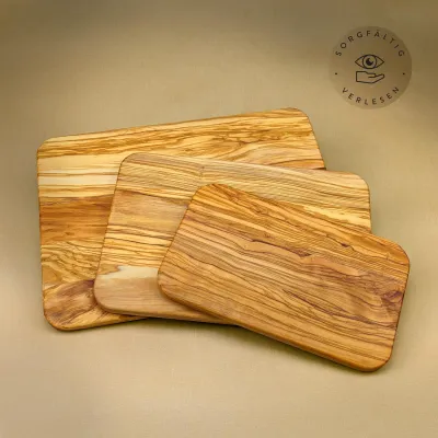 Dünnes Frühstücksbrett aus Olivenholz | Handgefertigt in Bayern