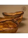 Seifenschälchen aus Olivenholz mit Löchern | oval | naturbelassener Rand