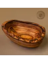 Olivenholz Schale klein länglich mit Naturrand | naturbelassen | 8 – 18 cm