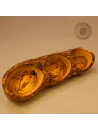 Schale aus Olivenholz mit drei Fächern | handgemacht | naturbelassen