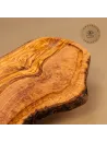3er-Set Servierbrett aus Olivenholz mit Saftrille | rustikale Naturform 