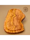 3er-Set Servierbrett aus Olivenholz mit Saftrille | rustikale Naturform 