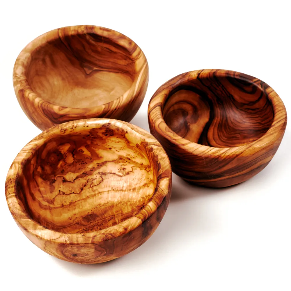 3er Set Olivenholz Müslischalen | verschiedene Varianten