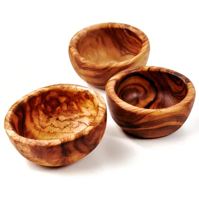 3er Set Olivenholz Müslischalen | verschiedene Varianten