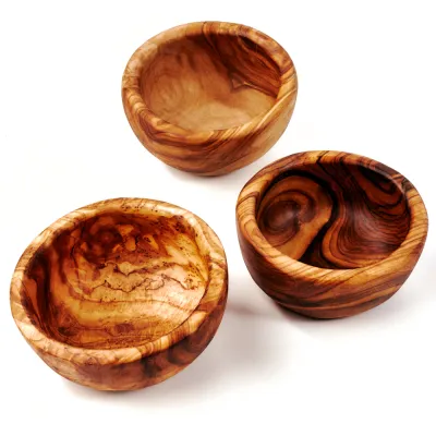 3er Set Olivenholz Müslischalen | verschiedene Varianten