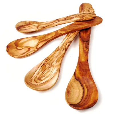 4er-Set Löffel aus Olivenholz | 20 - 35 cm | vielseitig für Tisch & Küche
