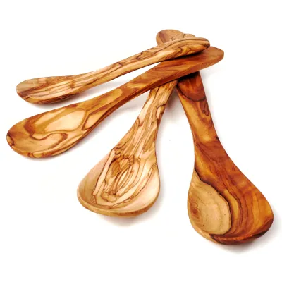 4er-Set Löffel aus Olivenholz | 20 - 35 cm | vielseitig für Tisch & Küche