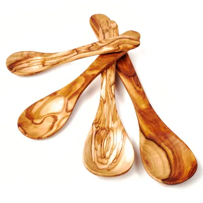 4er-Set Löffel aus Olivenholz | 20 - 35 cm | vielseitig für Tisch & Küche