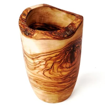 Kochlöffelhalter aus Olivenholz im Naturschnitt – rustikal & naturbelassen