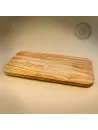 2er-Set Olivenholz Schneidebrett massiv | rechteckig mit gerundeten Ecken