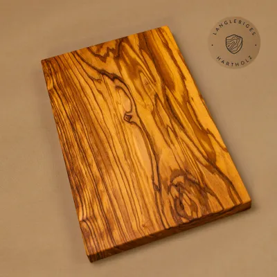 Klassisches Frühstücksbrett aus Olivenholz | Handarbeit vom Alpenrand