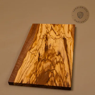 Klassisches Frühstücksbrett aus Olivenholz | Handarbeit vom Alpenrand