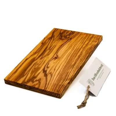 Klassisches Frühstücksbrett aus Olivenholz | Handarbeit vom Alpenrand