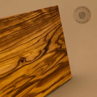 Klassisches Frühstücksbrett aus Olivenholz | Handarbeit vom Alpenrand