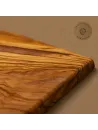 Klassisches Frühstücksbrett aus Olivenholz | Handarbeit vom Alpenrand