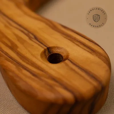 Servierbrett Olivenholz mit Griff  | handgefertigt am Alpenrand