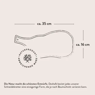 Servierbrett aus Olivenholz | Naturschnitt mit Griff & Rinde