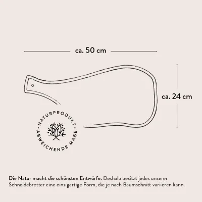 Servierbrett aus Olivenholz | Naturschnitt mit Griff & Rinde