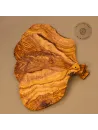 Servierbrett aus Olivenholz | Naturschnitt mit Griff & Rinde