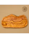 Servierbrett Olivenholz | Naturform mit Saftrille