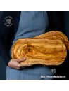 Servierbrett Olivenholz | Naturform mit Saftrille