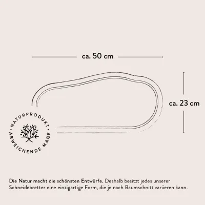 Servierbrett Olivenholz | Naturform mit Saftrille