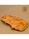 Servierbrett Olivenholz | Naturform mit Saftrille