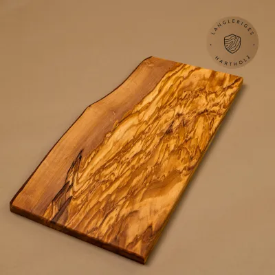 Frühstücksbrett Olivenholz | Rustikal mit Naturkante