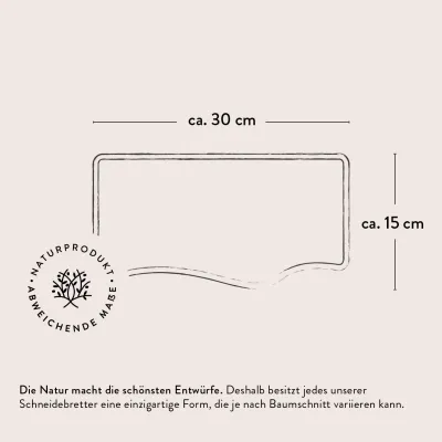 Frühstücksbrett Olivenholz | Rustikal mit Naturkante