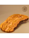 Brotzeitbrett Olivenholz | Rustikal im Naturschnitt