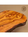 Brotzeitbrett Olivenholz | Rustikal im Naturschnitt