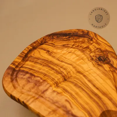 Steakbrett Olivenholz mit Saftrille & Griff | in 5 Größen erhältlich